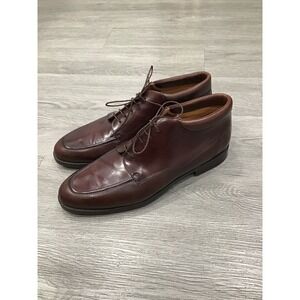 Mezlan Enzo Brown Leather Chukka Boots Men's 13 Apron Toe Lace Up Dress Shoes